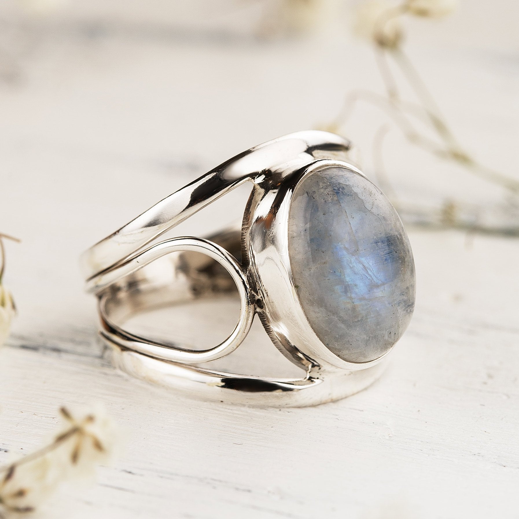 Feminine Power Moonstone Ring