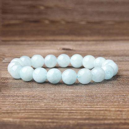 Aquamarine Crystal Bead Bracelet