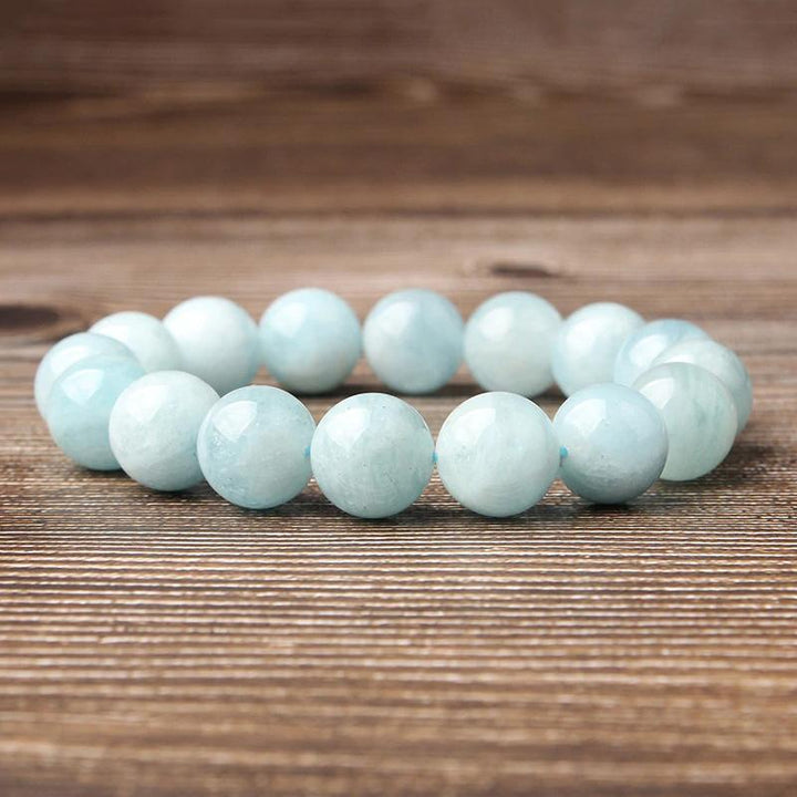 Aquamarine Crystal Bead Bracelet